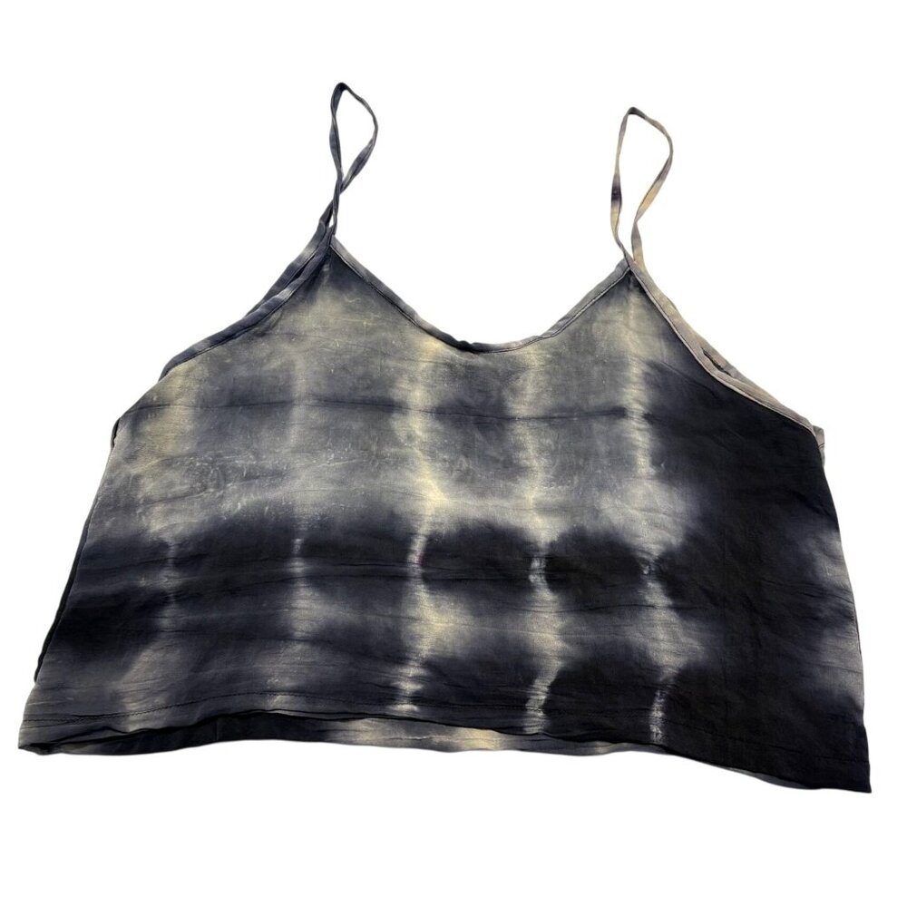 Sun Child Silk Festival Tank in Blue Tie Dye